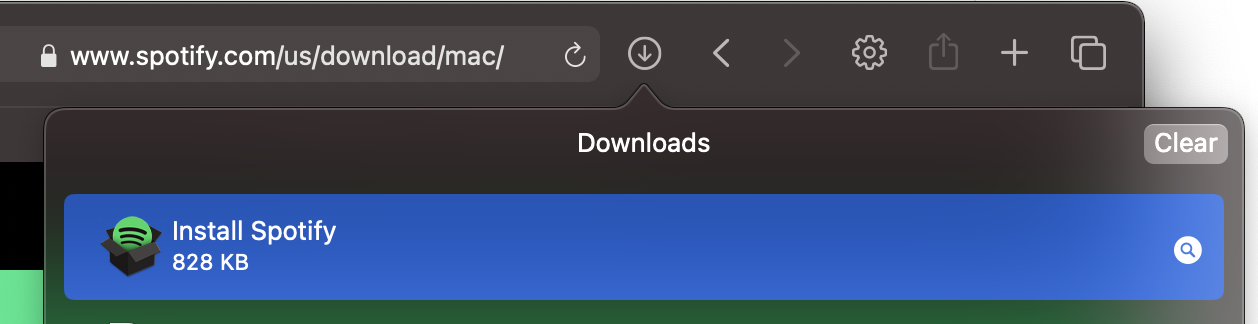 Install Spotify application downloads